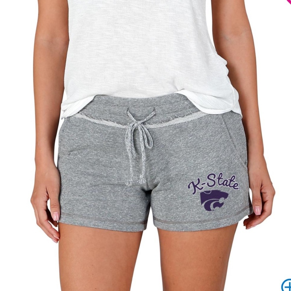 Kansas STATE Women's Gray Lounge Shorts Sz L New